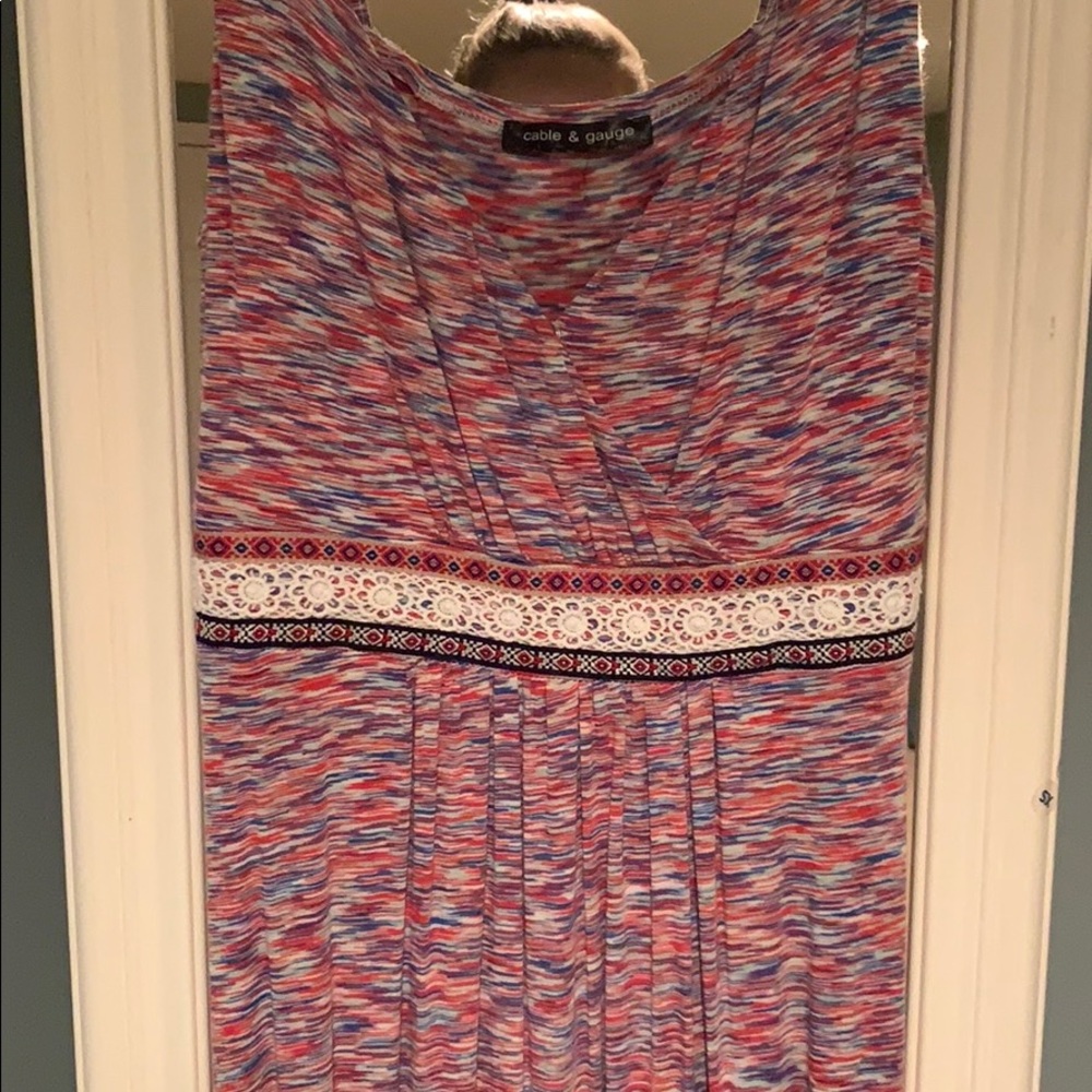 Multicolor super soft maxi dress